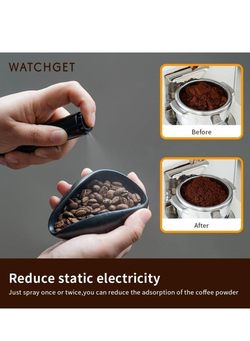Bright Black Coffee Bean Dosing Cup  Spray Bottle Kit, Espresso Bar Accessories, Ceramic Dosing Tray for Coffee/Tea. - Image 3