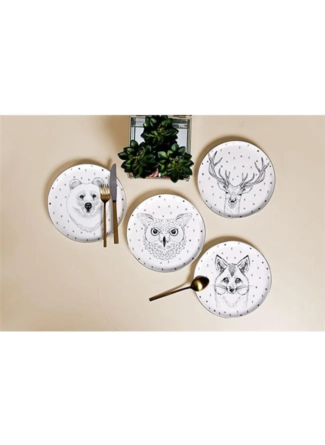 بورلاند Forest 4 Piece Cake Set 20 Cm