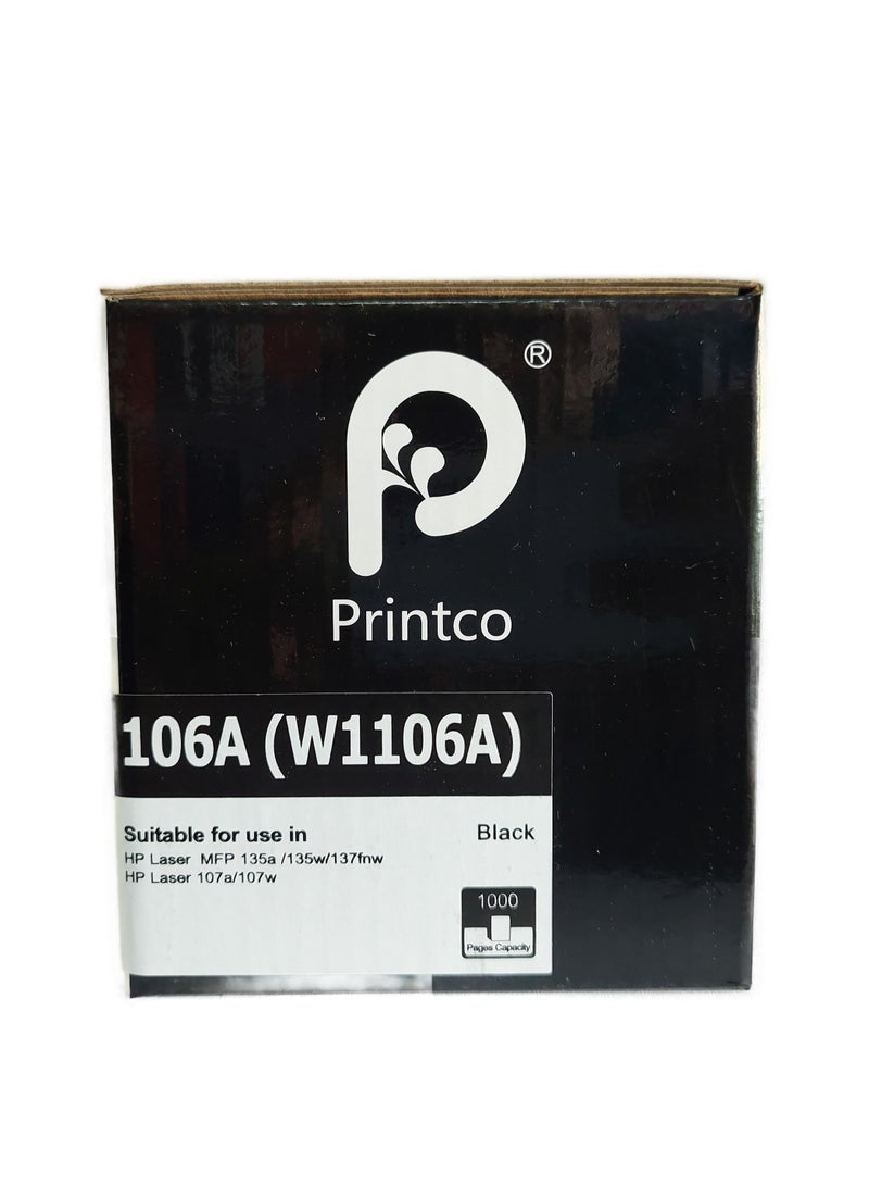 Printco Toner Cartridge 106A W1106A Compatible with HP Laserjet 107a 107w MFP 135a 135fnw 135w 135ag 135r 135wg 137fnw 137fwg 137fwg Printer (Black) - Image 2