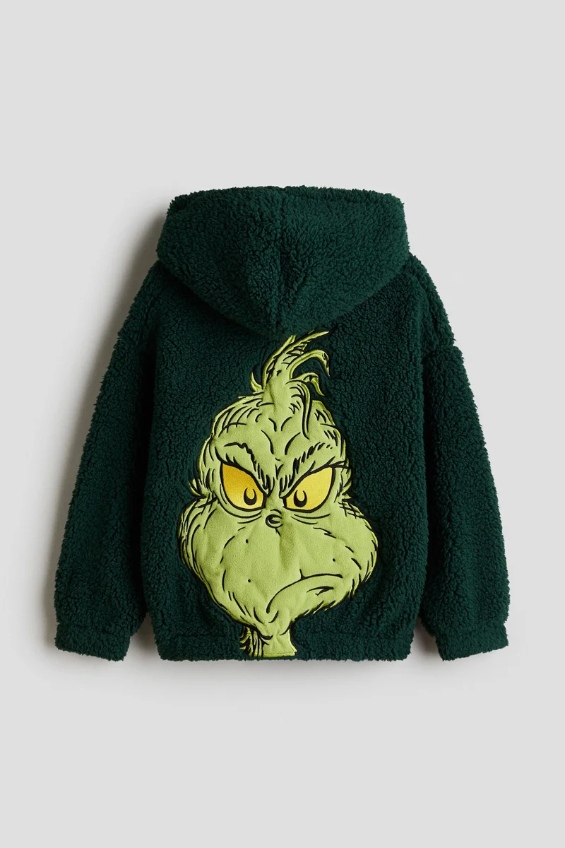 H&M Motif-detail teddy hoodie