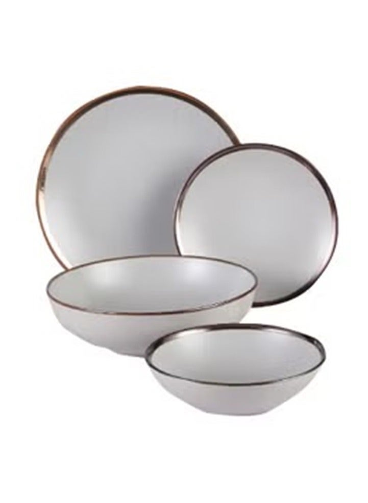 19-Piece Dishwasher And Microwave Safe Porcelain Dinner Set