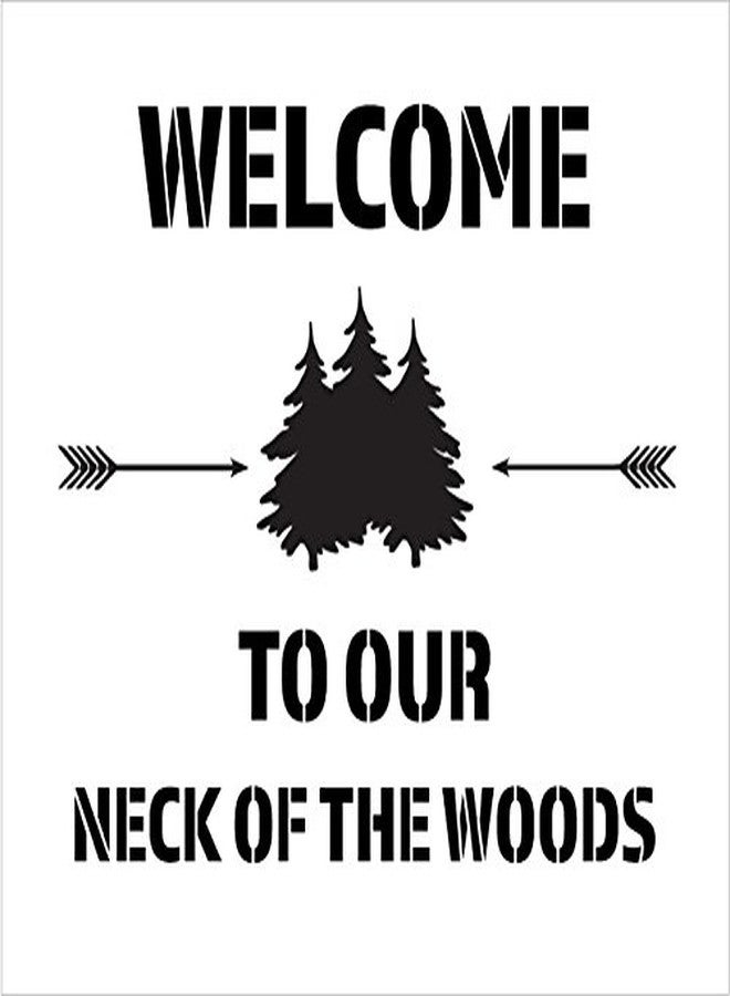 Studio R 12 Welcome to Our Neck of The Woods - Trees & Arrows Stencil by StudioR12 | Reusable Mylar Template | Use to Paint Wood Signs | DIY Country Decor - Select Size (13" x 12") - Image 4