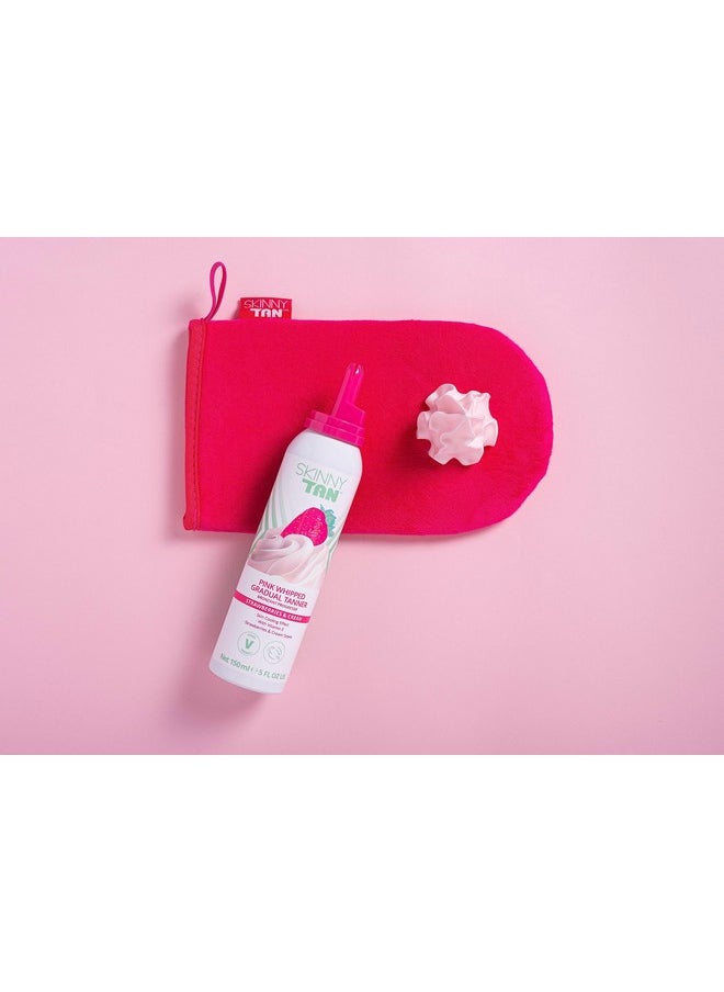 Skinny Tan Strawberries And Cream Pink Whipped Gradual Tanner - Long-Lasting And Fast-Drying Formula - Melts Effortlessly Onto Your Skin - Leaves You Looking Radiant And Hydrated - 5 Oz Bronzer  - Image 3