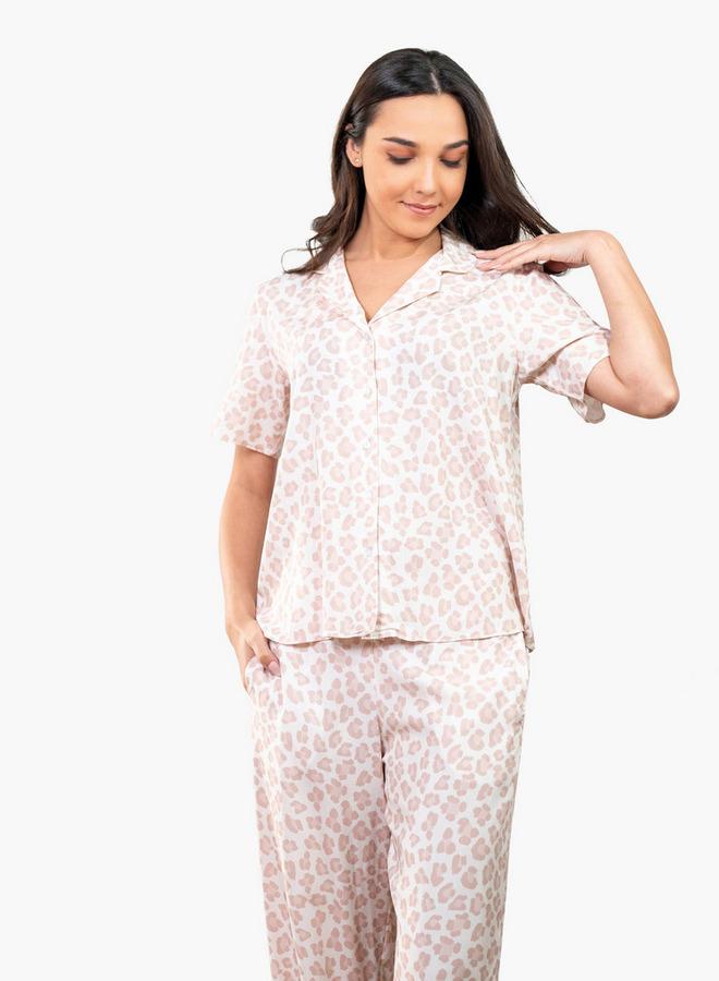 Aadaraya Animal Print Shirt and Pyjama Set - Image 3