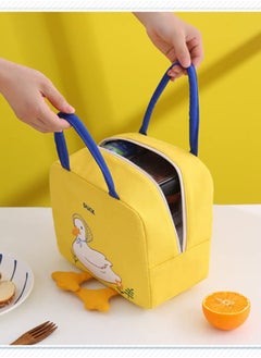 KASTWAVE Lunch Bag, with Wide Open Insulated Cooler, Reusable Thermal Tote, Thermal Leak-Proof Cute Duck Hand Meal Bag for School, Work, for Kids, Yellow  - Image 4