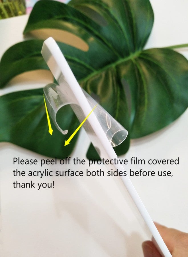 MEYA 10pcs Banks Acrylic Rectangular Bookmarks with Tassels for DIY Projects and Present Tags (White, 2''x6'') - Image 2