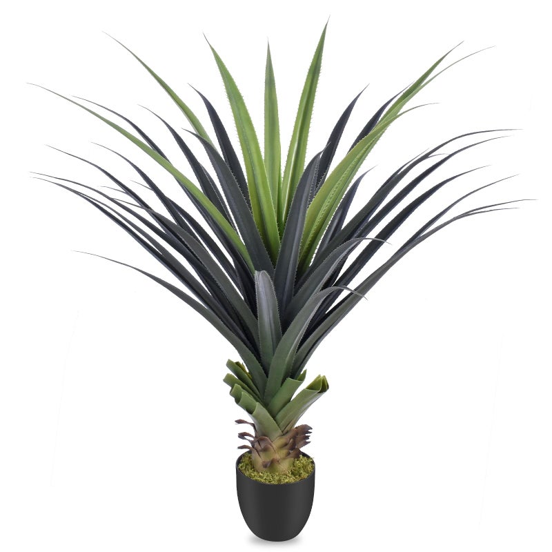 Keeplush 4ft Artificial Spiked Agave Plant, 48" Faux Agave Plants Indoor Small Floor Plant Perfect for Front Porch, Patio, Indoor Outdoor Home, Office Decor 1pcs - Image 1