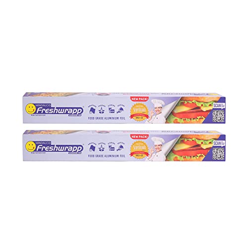 Freshwrapp Hindalco Freshwrapp Aluminium Foil 9 Meters, 11microns (Pack of 2)| Food Packing , Wrapping, Storing and Serving - Image 1