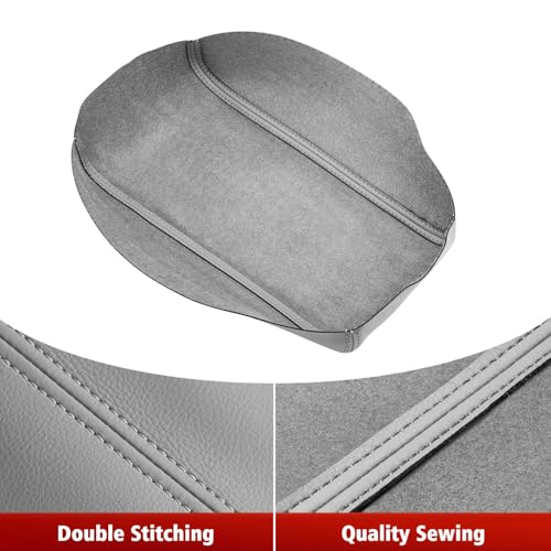KBH Center Console Armrest Cover Replacement for Toyota Camry 2007 2008 2009 2010 2011, Vinyl Leather Arm Rest Covering Upholstery, Anti-Scratch, Gray (Leather Part Only) - Image 3