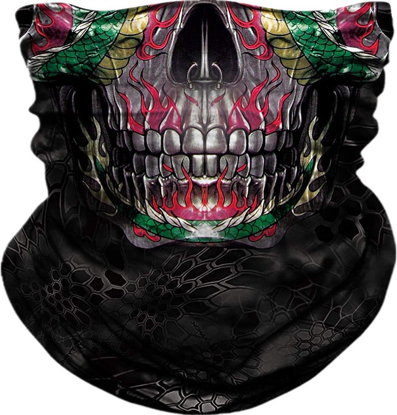 TERNNK Neck Gaiter Shield Scarf Bandana Face Mask Seamless UV Protection for Motorcycle Cycling Riding Running Headbands - Image 1