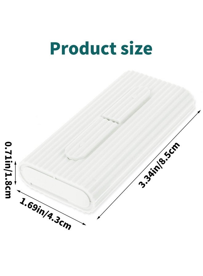 WLLHYF Portable Dental Floss Case Automatic Dental Floss Pick Organizer Case Travel Flosser Dispenser Storage Case Refillable Holder Boxes With 10 Floss Picks For Teeth Cleaning (White) - Image 2