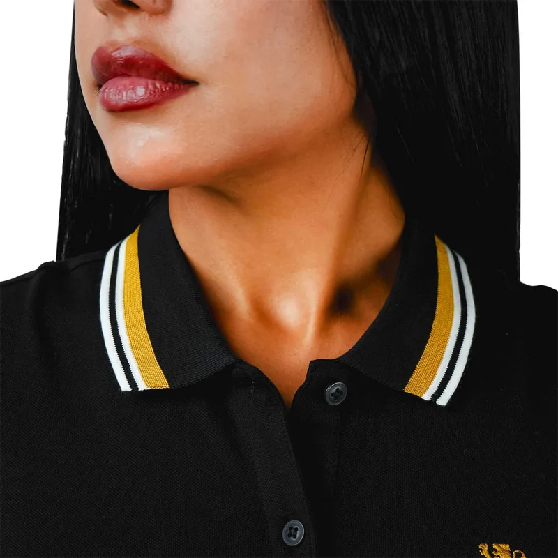 GIORDANO Women's Classic Cotton Pique Polo - Slim Fit, Embroidered Detail