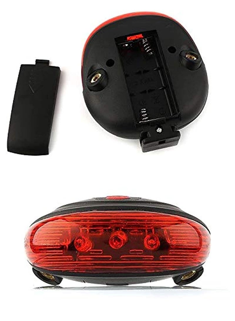 Bicycle 2 Laser Projector Red Lamps Beam and 5 LED Rear Tail Lights - Image 1