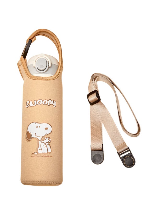 Snoopy Insulated Cup, Direct Drinking Water Cup, Universal Sleeve, Anti-Drop Sleeve, Water Cup Bag, Anti-Scalding, 480-500Ml, Handheld Strap, Dual-Use - Image 3