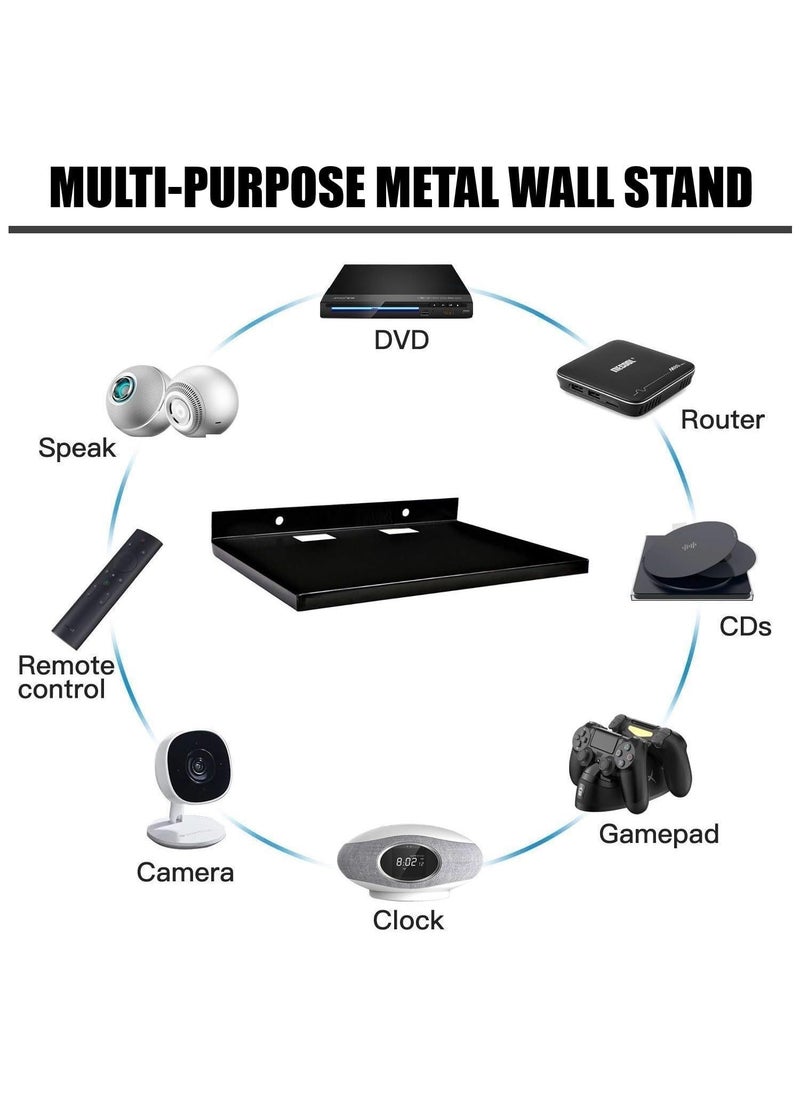 Generic Unico Set Top BoxDth Stand Wall Mount StandWiFi Router Stand Color Black Ideal for All Type of Set Top Box Cast Iron Wall Shelf Number of Shelves 1 Black  - Image 5