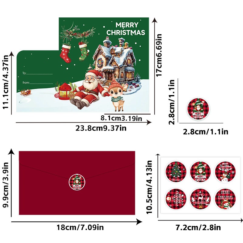 Christmas Card Christmas Greeting Card Set High-End Holiday Gift Christmas Money Clip Card - Image 3