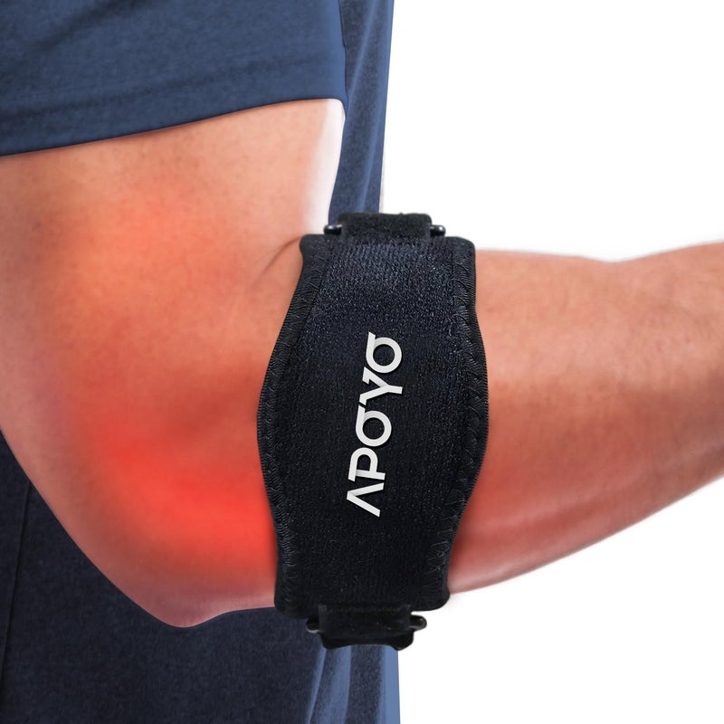 APOYO Tennis Elbow Brace, Elbow Brace for Tendonitis and Tennis Elbow Strap, Counterforce Arm Band for Tendon Relief for Men & Women - Image 1