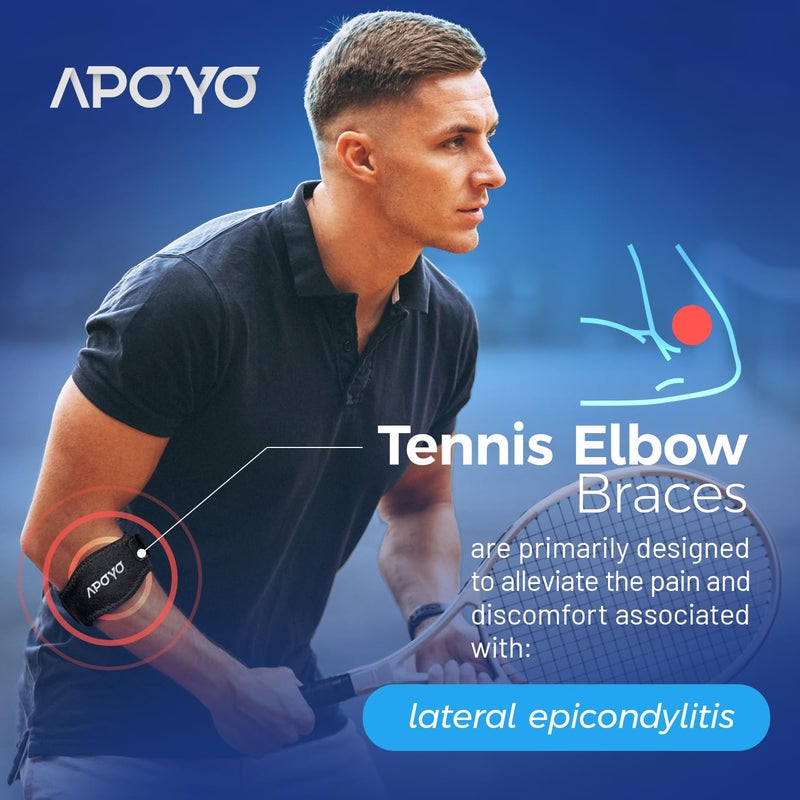 APOYO Tennis Elbow Brace, Elbow Brace for Tendonitis and Tennis Elbow Strap, Counterforce Arm Band for Tendon Relief for Men & Women - Image 5
