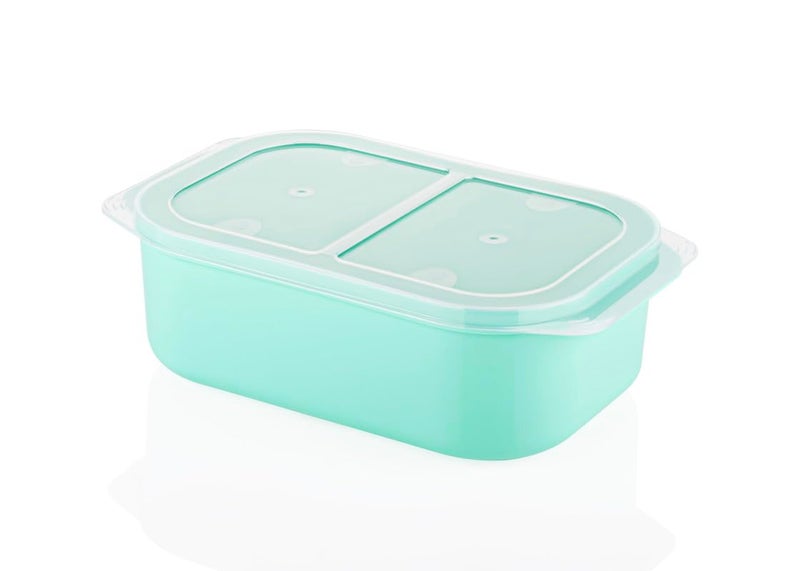 HAPPI Multipurpose Plastic Airtight Masala Box for Kitchen, Fridge Storage Containers Spice, Grocery, Dry Fruits, Vegetable Food Storage Box (3000 ml - Sea Green) - Image 1
