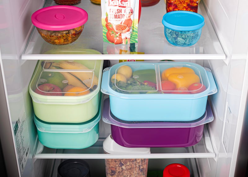 HAPPI Multipurpose Plastic Airtight Masala Box for Kitchen, Fridge Storage Containers Spice, Grocery, Dry Fruits, Vegetable Food Storage Box (3000 ml - Sea Green) - Image 2