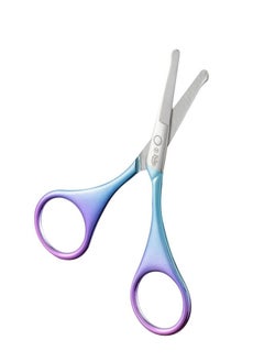 Beauté Secrets Scissors For Hair Cutting Nose Hair Scissors Rounded Tip Nasal Scissors Facial Hair Scissors Stainless Steel Blunt Tip Scissor For Eyebrows Nose Moustache Beard Grooming (Blue)  - Image 4
