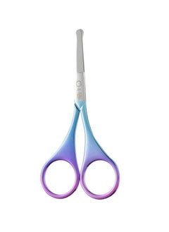 Beauté Secrets Scissors For Hair Cutting Nose Hair Scissors Rounded Tip Nasal Scissors Facial Hair Scissors Stainless Steel Blunt Tip Scissor For Eyebrows Nose Moustache Beard Grooming (Blue)  - Image 3