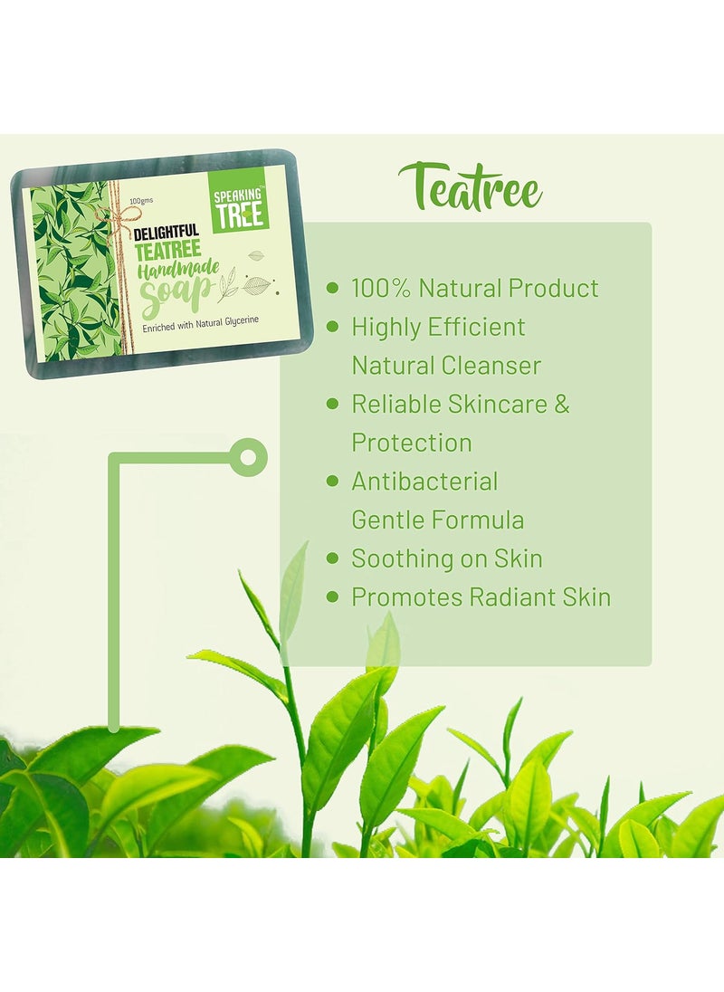 Speaking Tree Speaking Tree Delightful Tea Tree Handmade Cleansing Soap 100 gms  - Image 4
