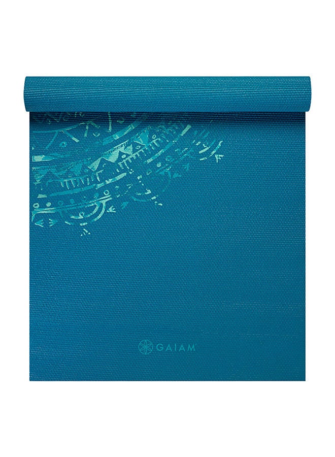 Gaiam Jade Mandala Yoga Mat  Classic Printed 4mm - Image 1