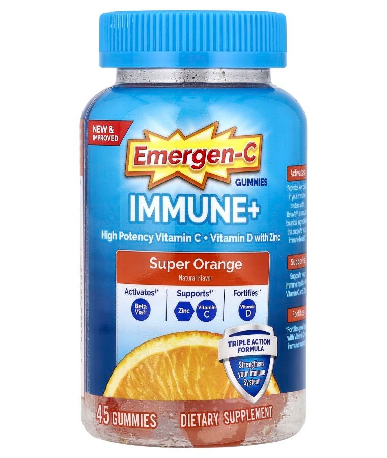Emergen-C Immune+ Gummies Super Orange 45 Gummies