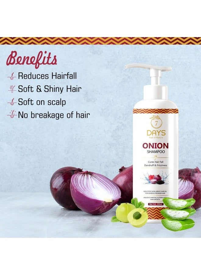 7 Days - Onion Shampoo For Anti Hair Fall & Hair Growth With Onion Oil & Plant Keratin200G - Image 1