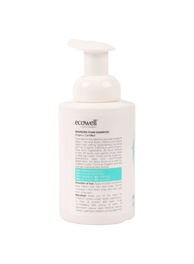 ECOWELL Organic Newborn Foam Shampoo 300 ML - Image 3
