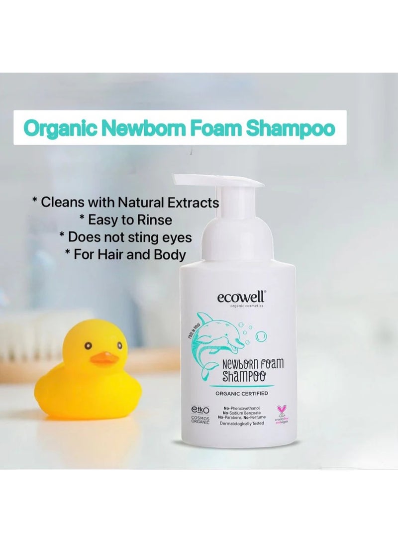 ECOWELL Organic Newborn Foam Shampoo 300 ML - Image 2