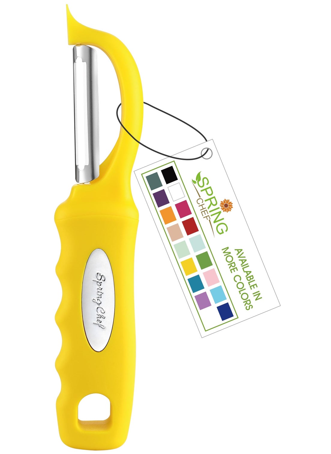 Spring Chef Spring Chef Premium Swivel Potato Peeler for Kitchen Stainless Steel Fruit Peeler with Soft Grip Handle Perfect for Vegetable Apple Carrot Cucumber Ginger  Dishwasher Safe  Yellow 