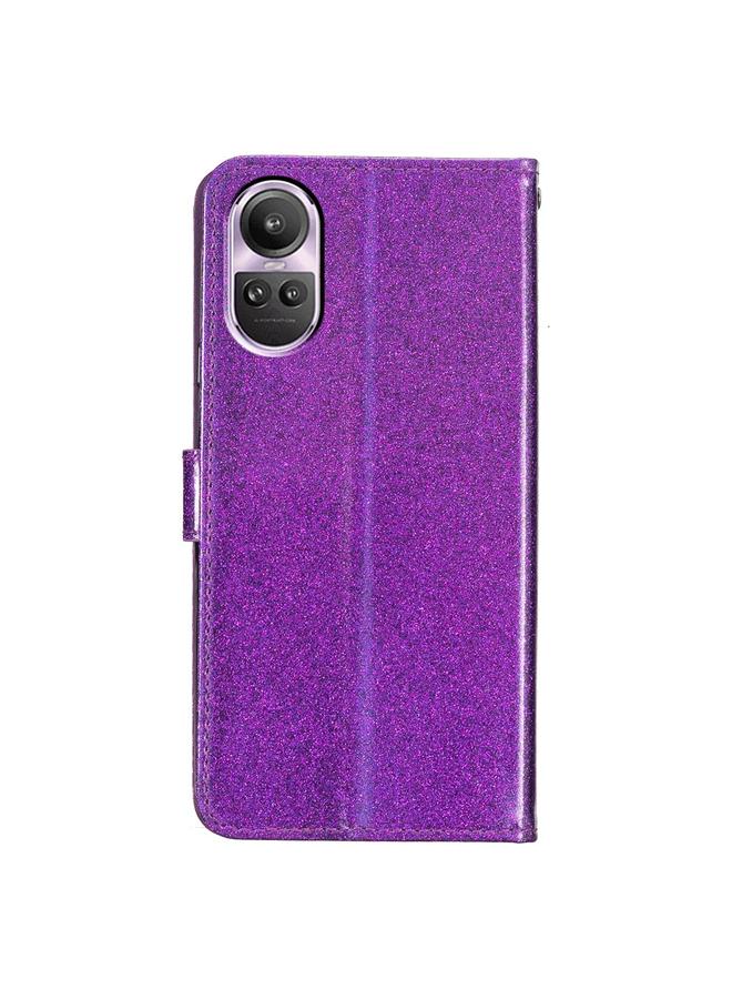 S-TOP Case For OPPO Reno10 / Reno10 Pro Global Glitter Powder Flip Leather Phone Case - Image 3