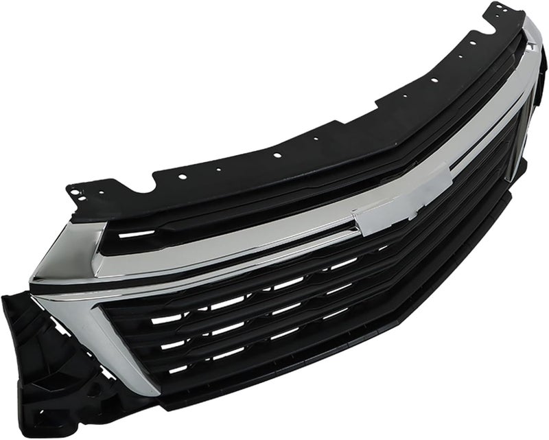 Silscvtt Front Bumper Hood Grille Upper Black with Chrome Trim for 2022-2023 Traverse - Image 4