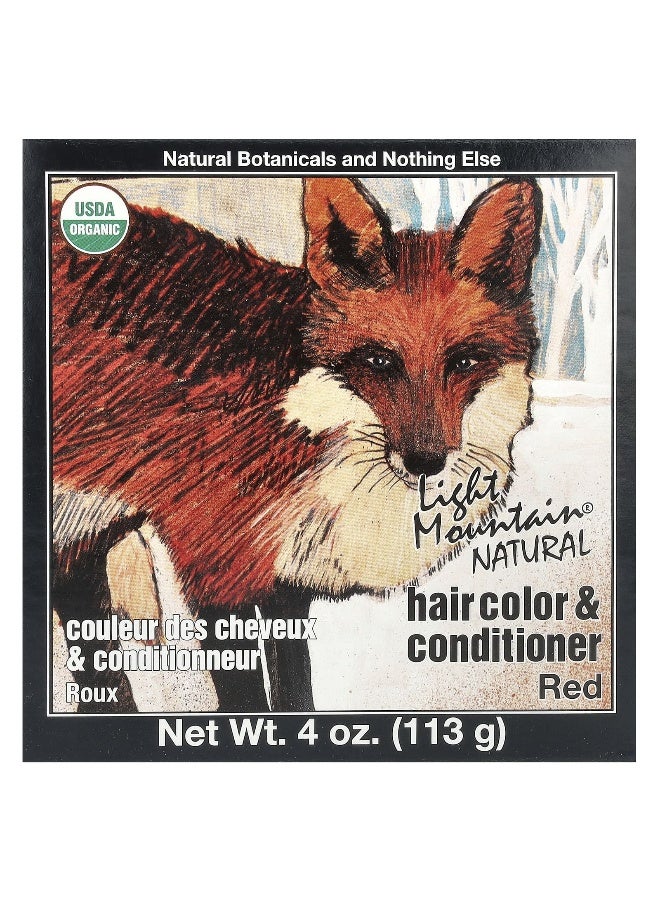 Light Mountain لايت ماونتن، لون شعر طبيعي وبلسم، أحمر، 4 أونصة (113 جرام) - Image 1