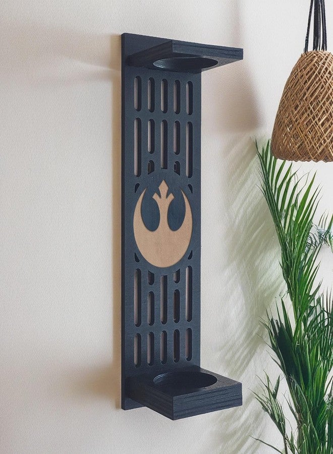 poceton Lightsaber Wall Mount with Pattern, Wooden Lightsaber Stand for Lightsaber Display, Vertical Lightsaber Wall Mount Holder for Most Lightsaber Displays, Gift for Lightsaber Collectors (03) - Image 3