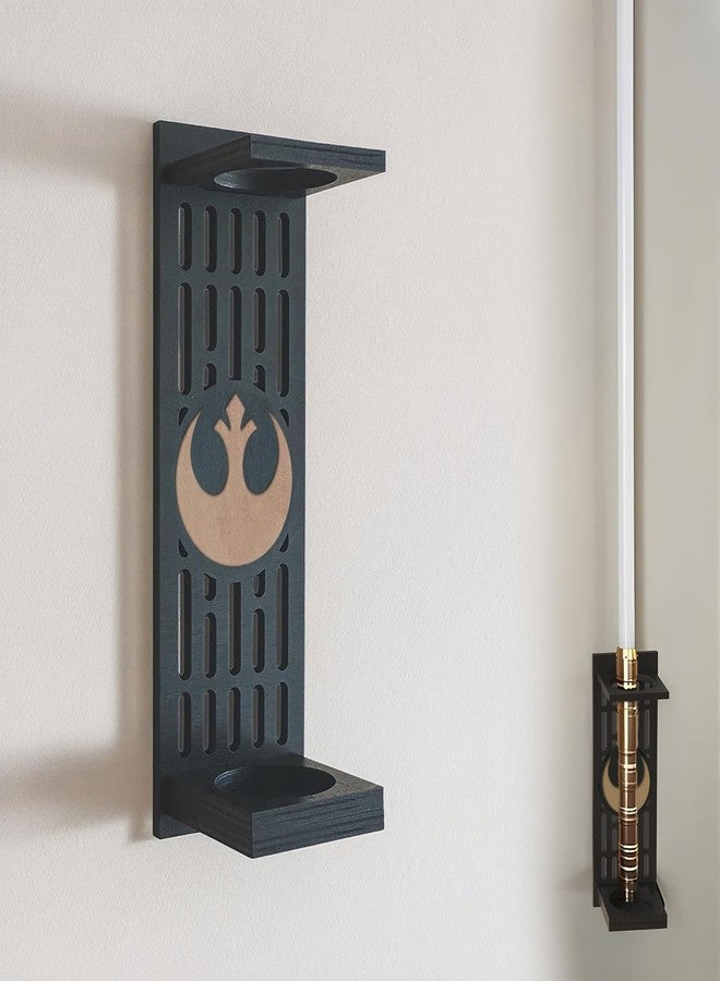 poceton Lightsaber Wall Mount with Pattern, Wooden Lightsaber Stand for Lightsaber Display, Vertical Lightsaber Wall Mount Holder for Most Lightsaber Displays, Gift for Lightsaber Collectors (03) - Image 1