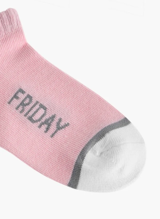 Flora Bella By Shoexpress Girls Assorted Ankle Length Socks - Set of 7