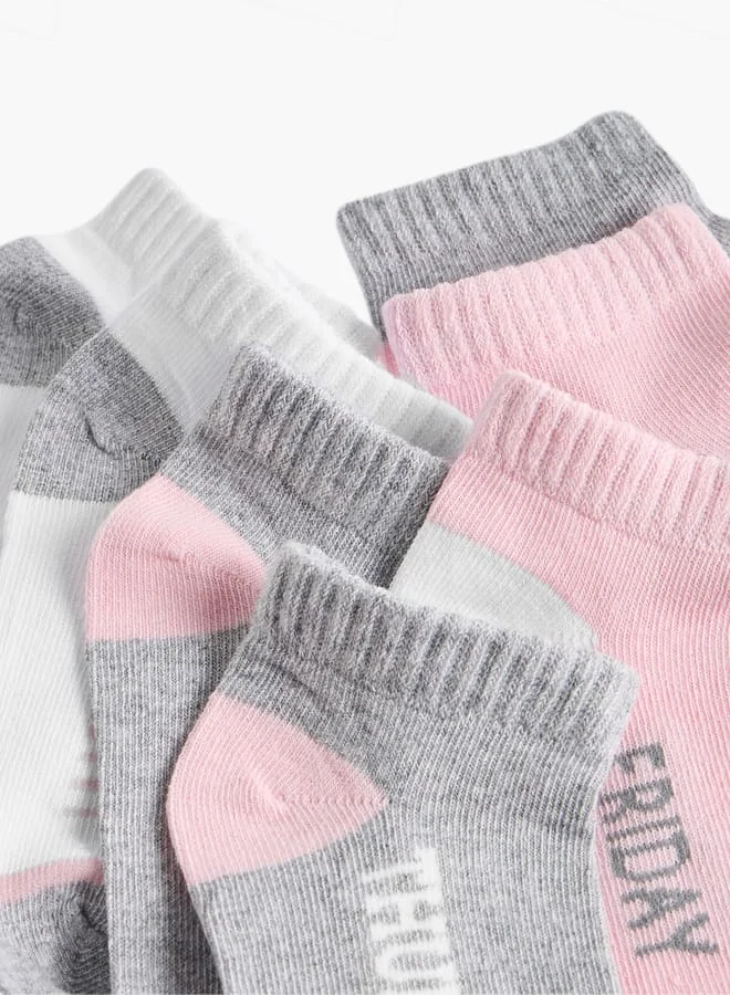 Flora Bella By Shoexpress Girls Assorted Ankle Length Socks - Set of 7