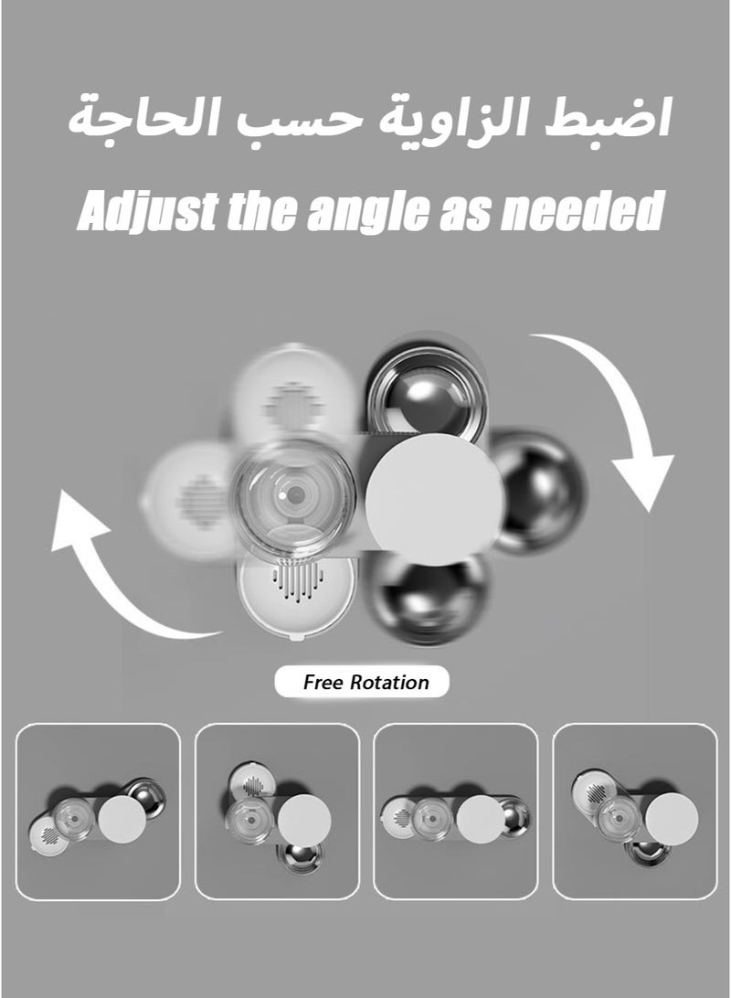 طاعم قطط أوتوماتيكي مع وعاء دوار 360° سعة 2.6 لتر - خزان مياه 2.6 لتر وطعام 2.4 لتر | وعاء من الفولاذ المقاوم للصدأ قابل للفصل | نظام تعبئة تلقائي | مخرج عريض 8 سم للمنازل السعودية متعددة القطط - Image 2