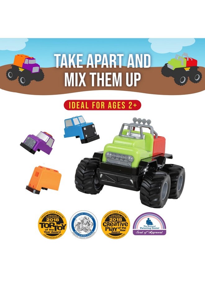 Popular Playthings POPULAR PLAYTHINGS Magnetic Monster Build-A-Truck, Take Apart Toy Car Set, 6 Pieces  - Image 3