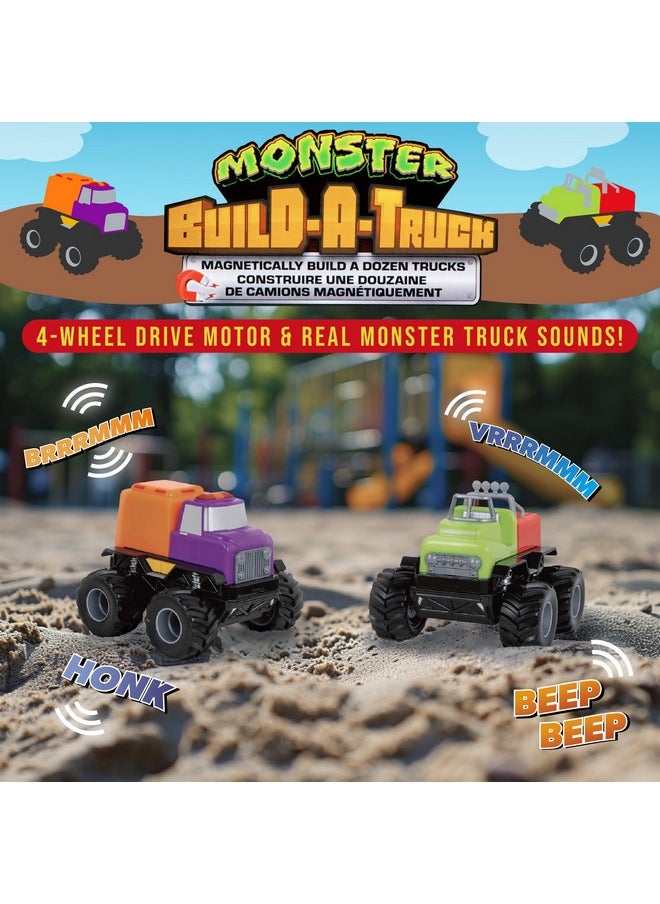 Popular Playthings POPULAR PLAYTHINGS Magnetic Monster Build-A-Truck, Take Apart Toy Car Set, 6 Pieces  - Image 2