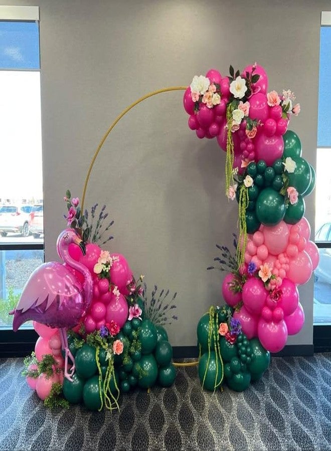 EASUTE Flamingo Tropical Balloon Arch Kit for Luau & Pool Party Decorations - 143pcs Hawaiian Theme Pink Flamingo Balloons Garland Hot Pink Dark Green Aloha Summer Beach Birthday Supplies - Image 4