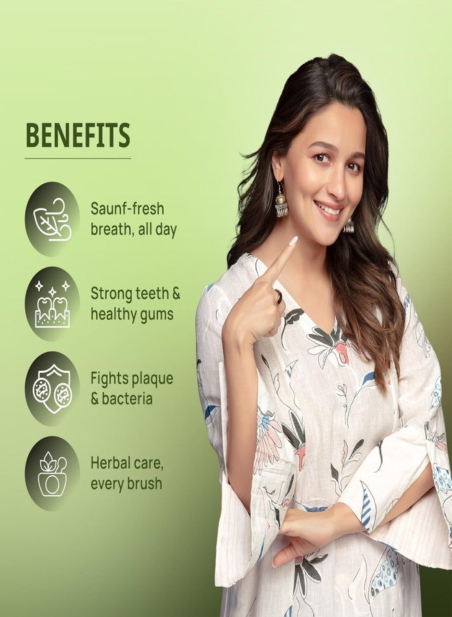 Vicco Vajradanti Paste in Saunf Flavour I With 18 Ayurvedic Herbs & Barks I Fennel Freshness I Healthy Gums & Long-Lasting Breath Protection | 160 gms - Image 4