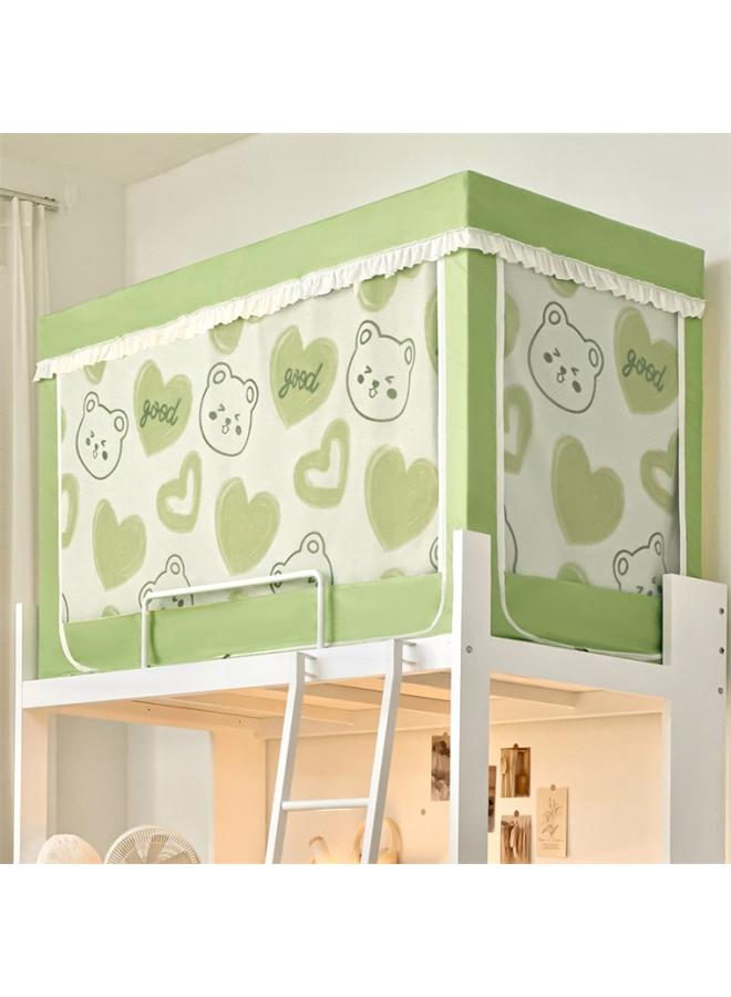 Bluejw Girls' Student Mosquito Net Dormitory Bed Curtain Integrated Dormitory Upper Bed Curtain Circumference Curtain Lower Bed Retractable Curtain Universal - Image 2