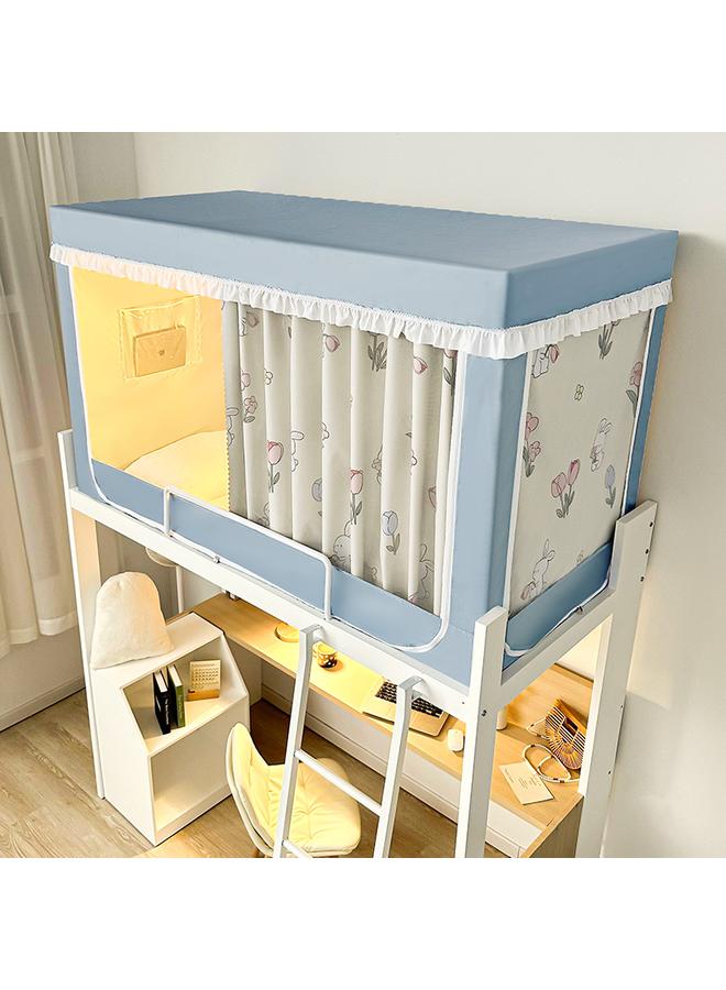 Bluejw Girls' Student Mosquito Net Dormitory Bed Curtain Integrated Dormitory Upper Bed Curtain Circumference Curtain Lower Bed Retractable Curtain Universal - Image 4