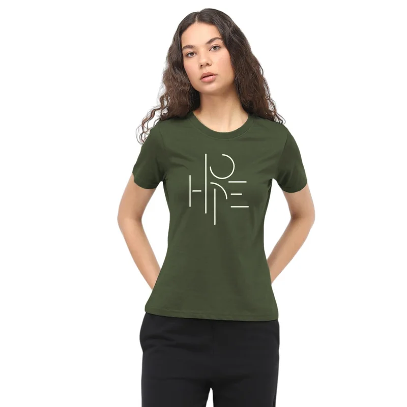 NOBERO Graphic Print Regular Fit T-Shirt for Women
