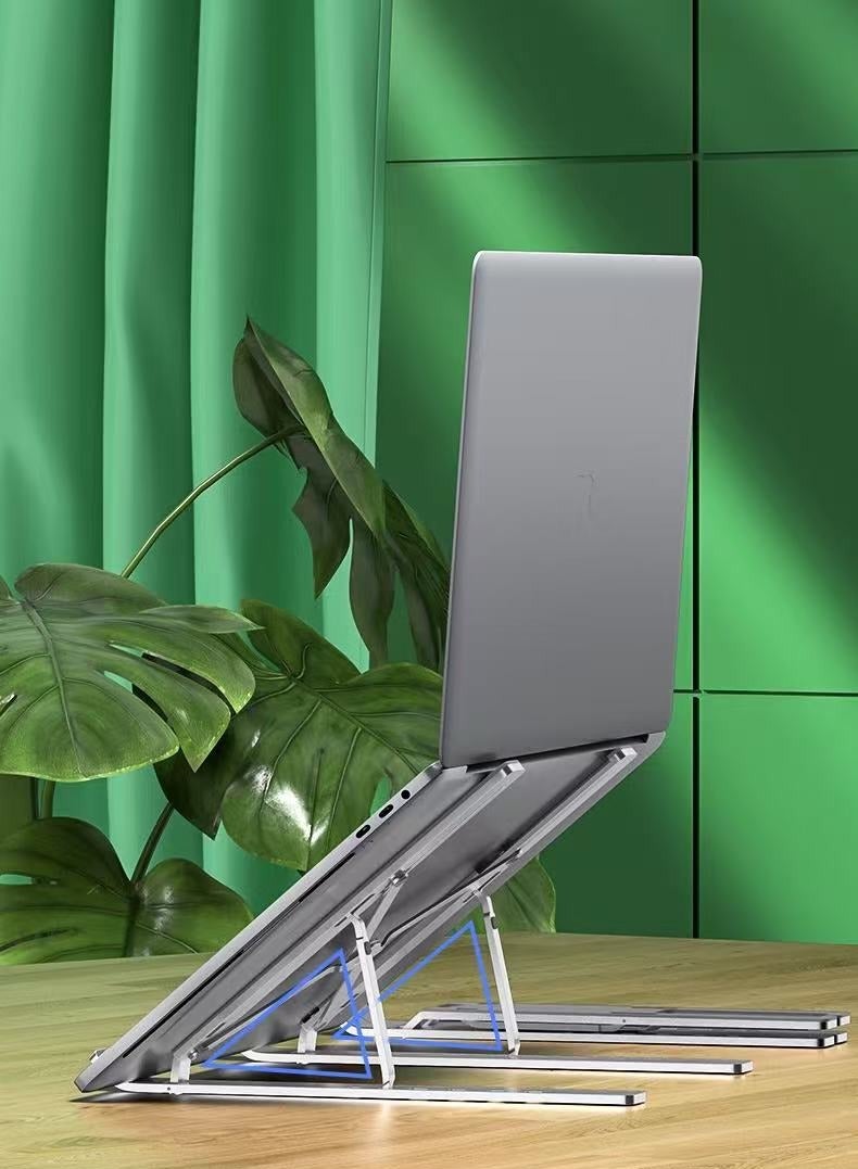 Portable Laptop Stand for Desk, 13-Angles Adjustable Foldable Laptop Riser ABS Ergonomic Notebook Stand, Compatible with Laptops and iPad(11-17")  - Image 1