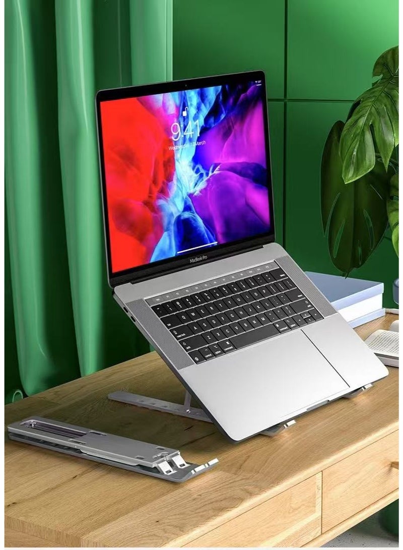 Portable Laptop Stand for Desk, 13-Angles Adjustable Foldable Laptop Riser ABS Ergonomic Notebook Stand, Compatible with Laptops and iPad(11-17")  - Image 3